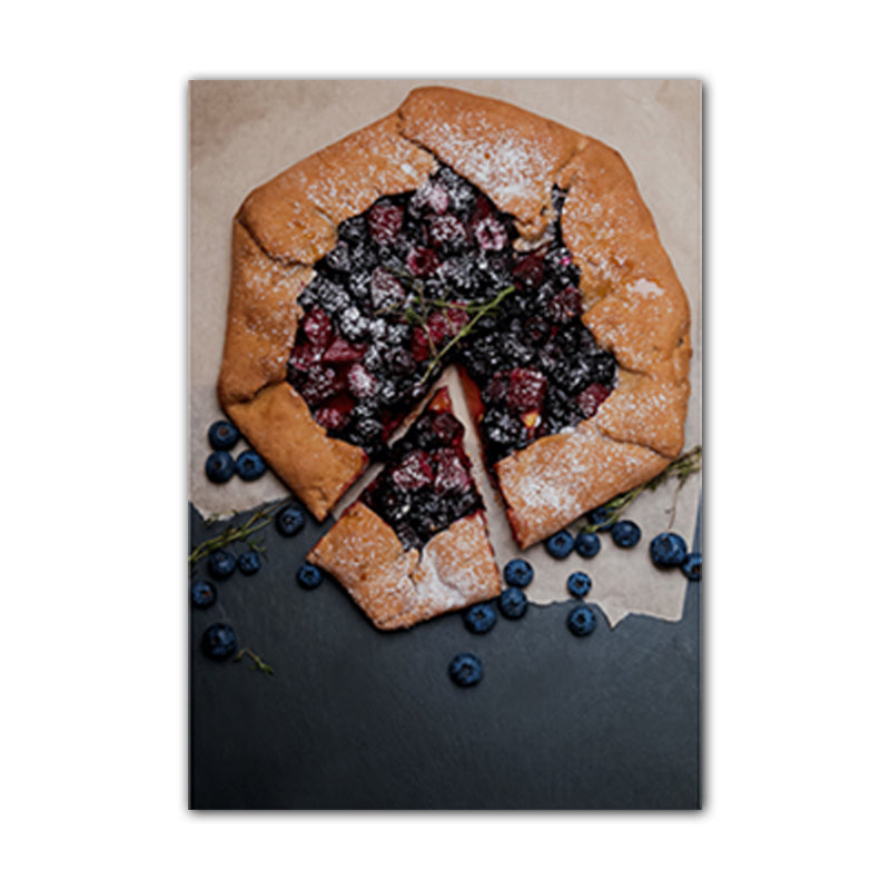 Photo of Food Making Canvas Print Contemporary Textured Kitchen Wall Art, Dark Color