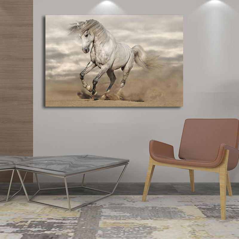 Canvas Textured Wall Decor Modernism Steed Print Wall Art for Sitting Room