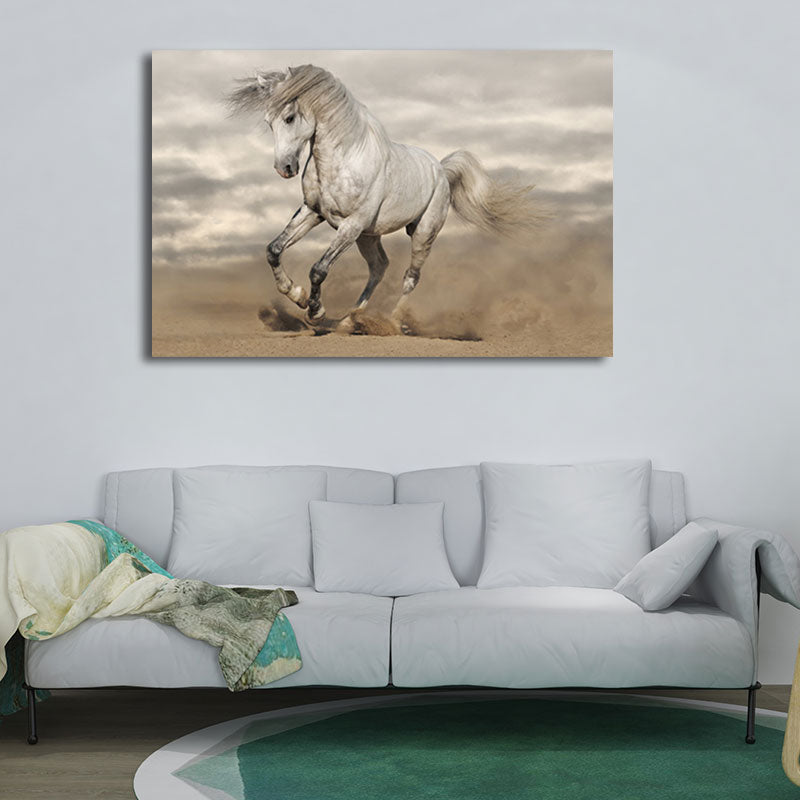 Canvas Textured Wall Decor Modernism Steed Print Wall Art for Sitting Room