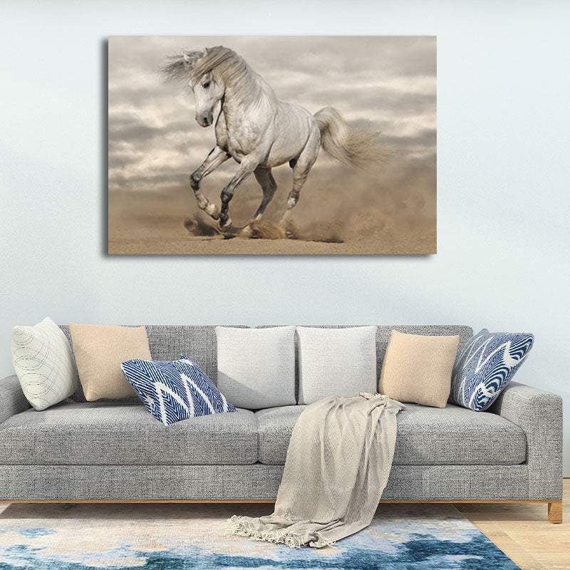 Canvas Textured Wall Decor Modernism Steed Print Wall Art for Sitting Room