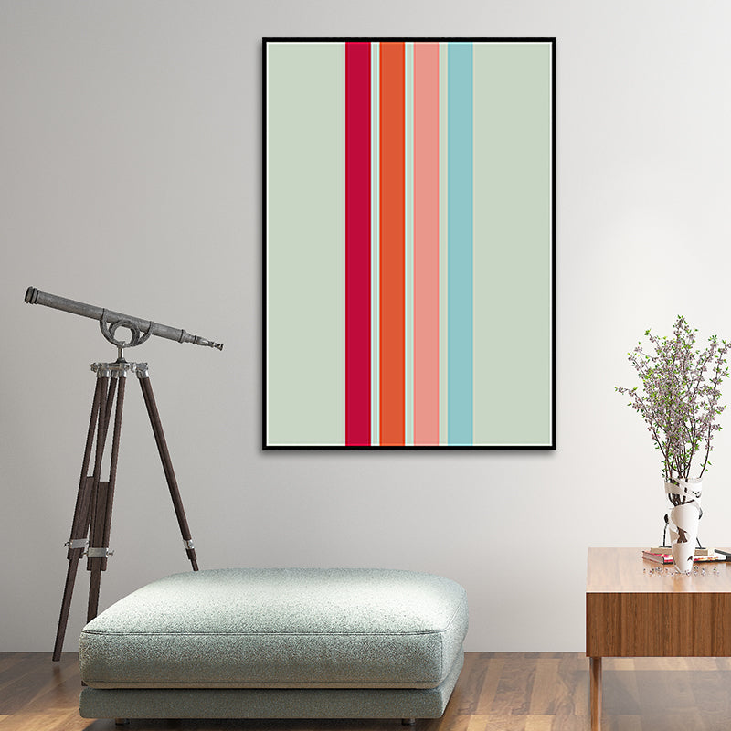 Pastel Color Geometric Wall Decor Nordic Textured Wrapped Canvas for Living Room