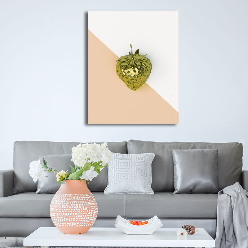 Geometric Canvas Wall Art Nordic Style Tasty Fruit Print Wall Decor in Bright Color