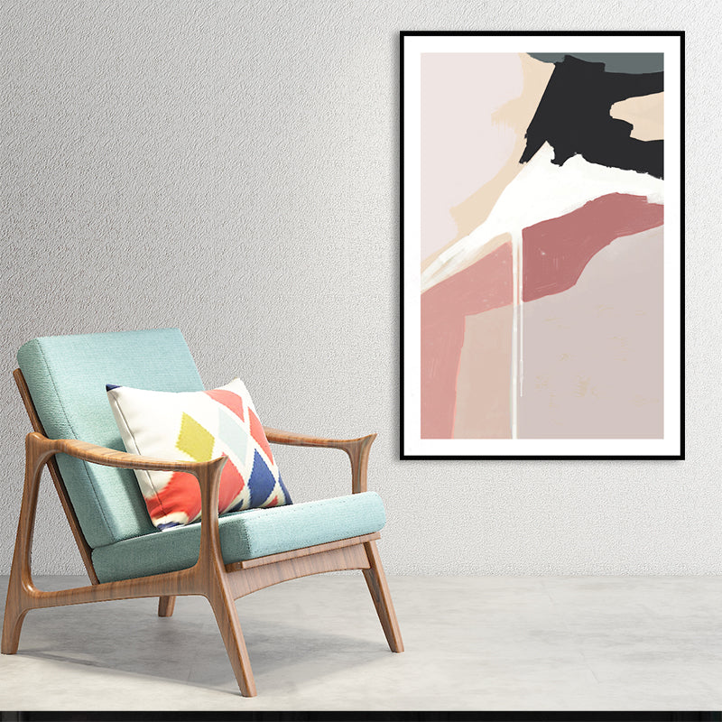 Scandinavian Canvas Print Pink Abstract Pattern Wall Art for Living Room (Multiple Sizes Available)