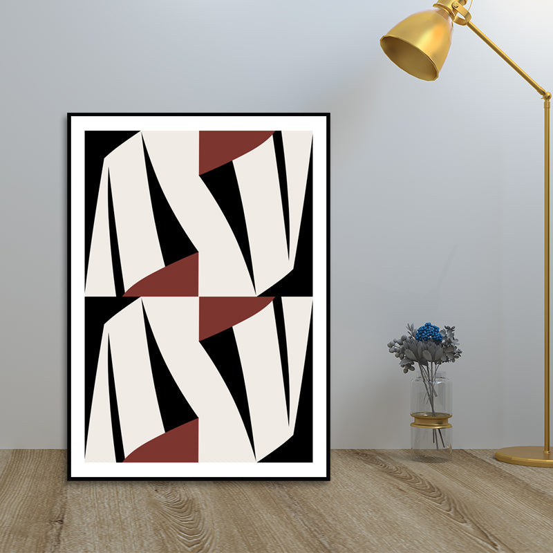 Scandinavian Abstract Wall Art Decor White Canvas Print for Living Room, Multiple Size