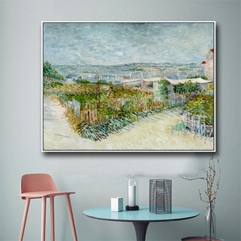 Van Gogh Farmland Wall Art Print Soft Color Canvas Painting for House Decoration