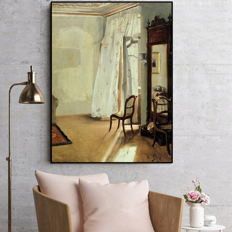 Brown the Balcony Room Painting Adolph Menzel Traditional Textured Canvas Wall Art