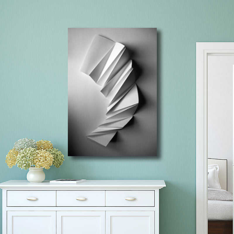 Minimalist Abstract Pattern Wall Art Soft Color Decorative Wrapped Canvas for Guest Room