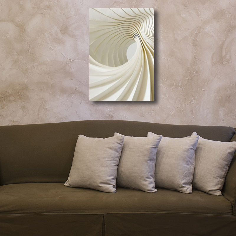 Minimalist Abstract Pattern Wall Art Soft Color Decorative Wrapped Canvas for Guest Room