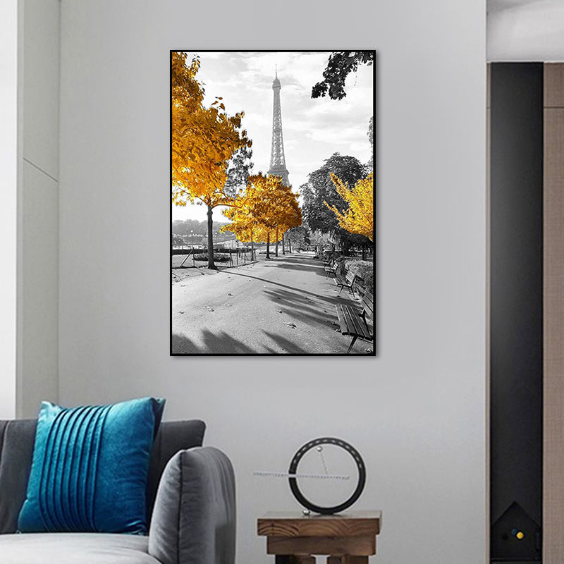 Street Wall Art Print Yellow Canvas Painting for Home Decor, Multiple Size Available