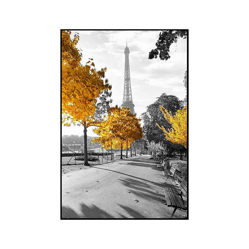 Street Wall Art Print Yellow Canvas Painting for Home Decor, Multiple Size Available