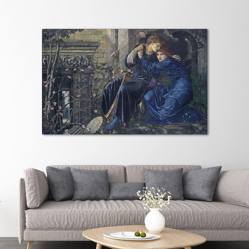 World Culture Religious Figures Painting Light Color Textured Wall Art for Playroom