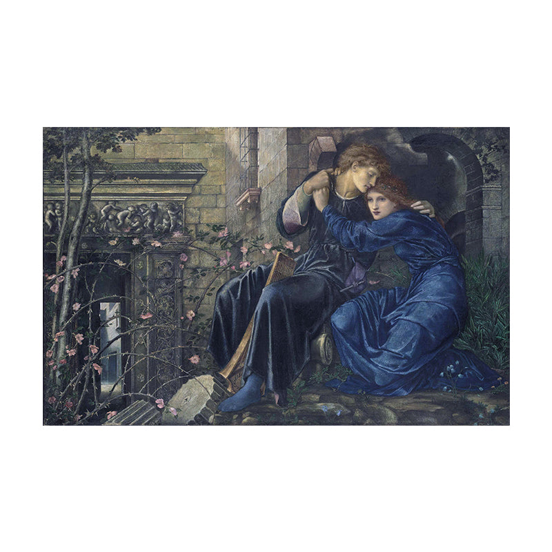 World Culture Religious Figures Painting Light Color Textured Wall Art for Playroom