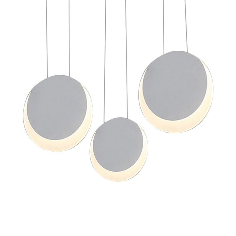 Apice multipla a forma di luna Metal Nordic Metal 3/4/5 Luci Cluster Bianco Luce a sospensione in luce calda/bianca