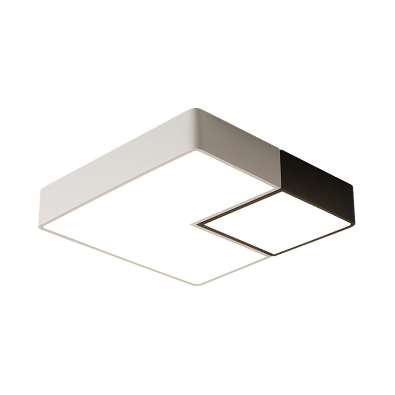 Lampada da soffitto semplice a LED bianca per soggiorno in caldo/bianco, 11"/15‚Äù/19" Wide