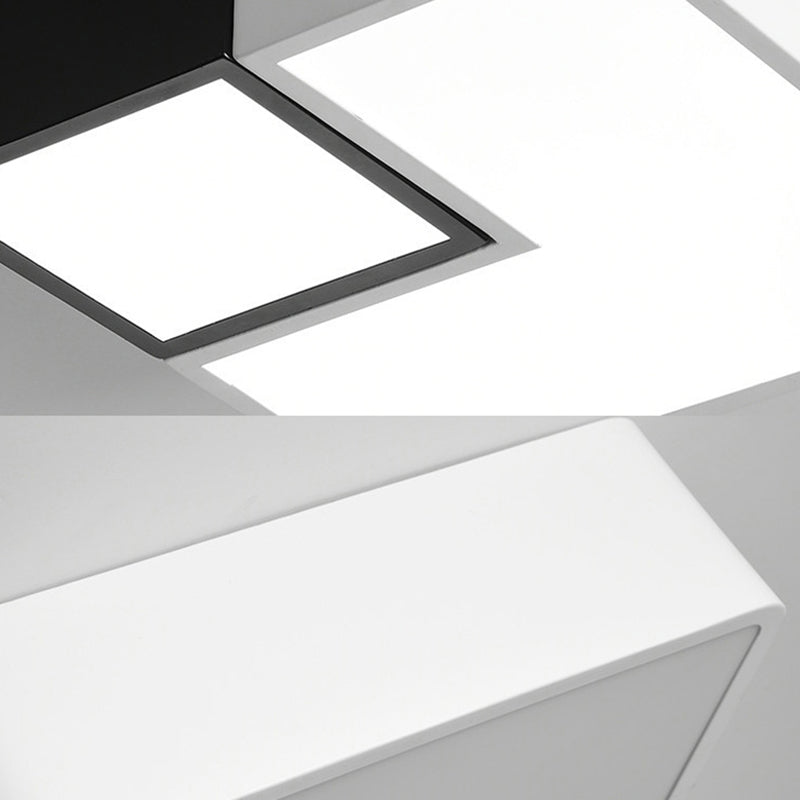 Lampada da soffitto semplice a LED bianca per soggiorno in caldo/bianco, 11"/15‚Äù/19" Wide