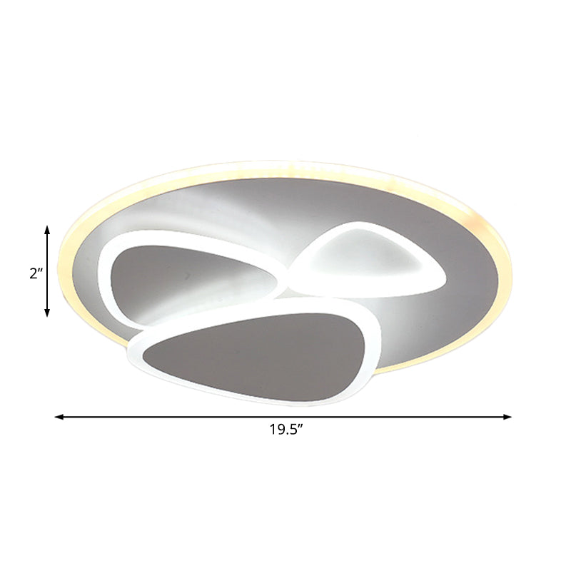 Plafoniera da incasso a più livelli Moderna in metallo e acrilico LED bianco da soffitto a incasso in luce bianca/calda, larghezza 19,5"/31"