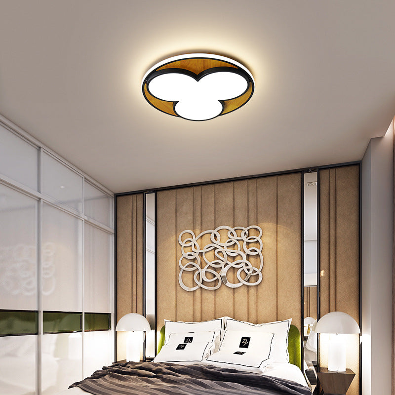 Nero / White Flower Flush Massimale Light Nordic LED Metallo Soffitto in bianco / Warm Light, 16,5 "/20.5" Wide