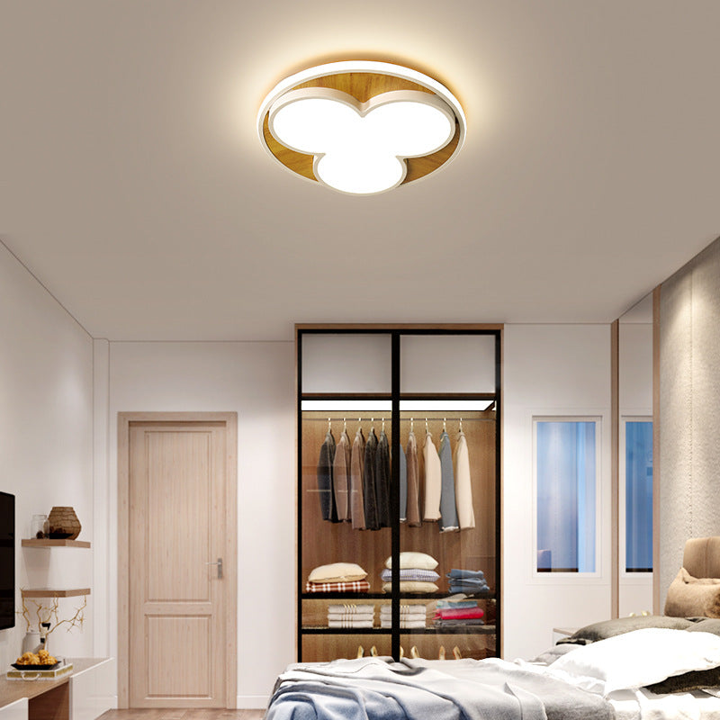 Nero / White Flower Flush Massimale Light Nordic LED Metallo Soffitto in bianco / Warm Light, 16,5 "/20.5" Wide