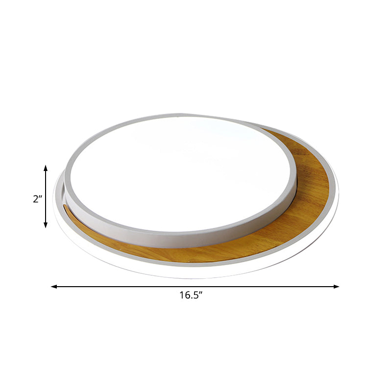 Negro/Blanco Circulo a ras del techo de la luz del techo moderno LED de luz del techo de metal LED en la luz blanca/caliente, 16,5 "/20,5"