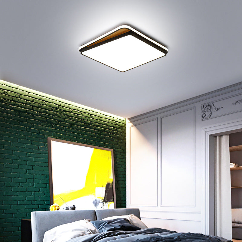 Brick Metal Flush Mount Beleuchtung Fassung Moderne LED Weiß/Schwarz Deckenleuchte in Weiß/Warm Light, 16.5 "/20.5" Weiss