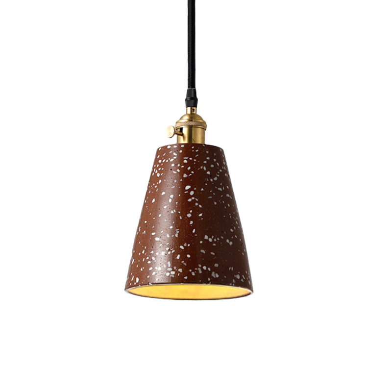 Cone Pendant Lighting in Nordic Style Cement 1 Light Black/Grey/White Hanging Light