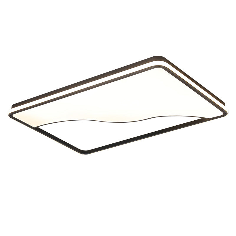 Zwart/wit rechthoekig/vierkant plafondlicht eenvoudige acryl 16 "/19.5" /35.5 " W LED plafond licht fixture voor slaapkamer in warm/wit