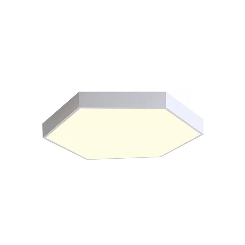 Child Bedroom LED Ceiling Light Modern Macaron Flush Mount Lighting with Hexagon Shade