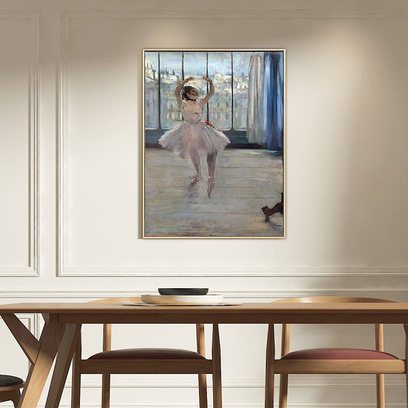 White Vintage Wall Decor Edgar Degas Ballet Painting Canvas Wall Art for Bedroom