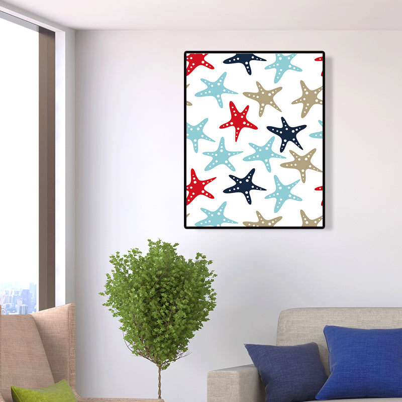 Scandinavian Nautical Element Wall Art Canvas Decorative Soft Color Painting for Guest Room