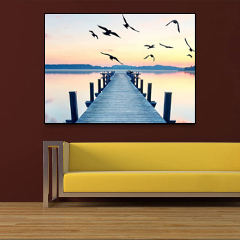 Light Color Scenery Wrapped Canvas Home Wall Art Decor for Bedroom, Multiple Sizes