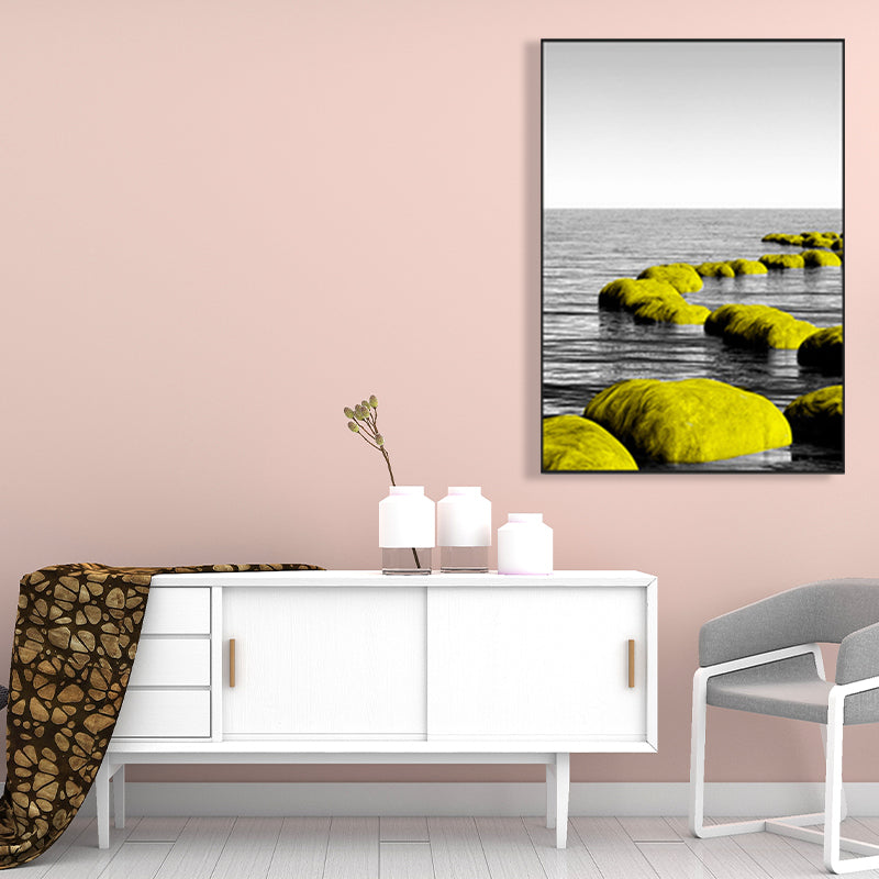 Soft Color Sea View Canvas Prints Scenery Modernist Home Wall Art Decor for Drawing Room