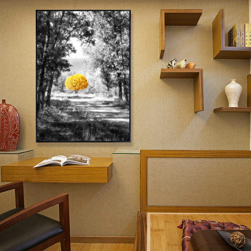 Yellow Forest Canvas Prints Decorative Countryside for Living Room Wall Art Decor