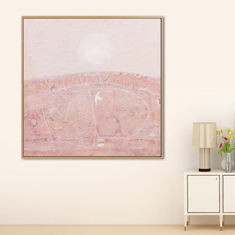 Light Color Scandinavian Style Canvas Creative Landscape Painting for Guest Room