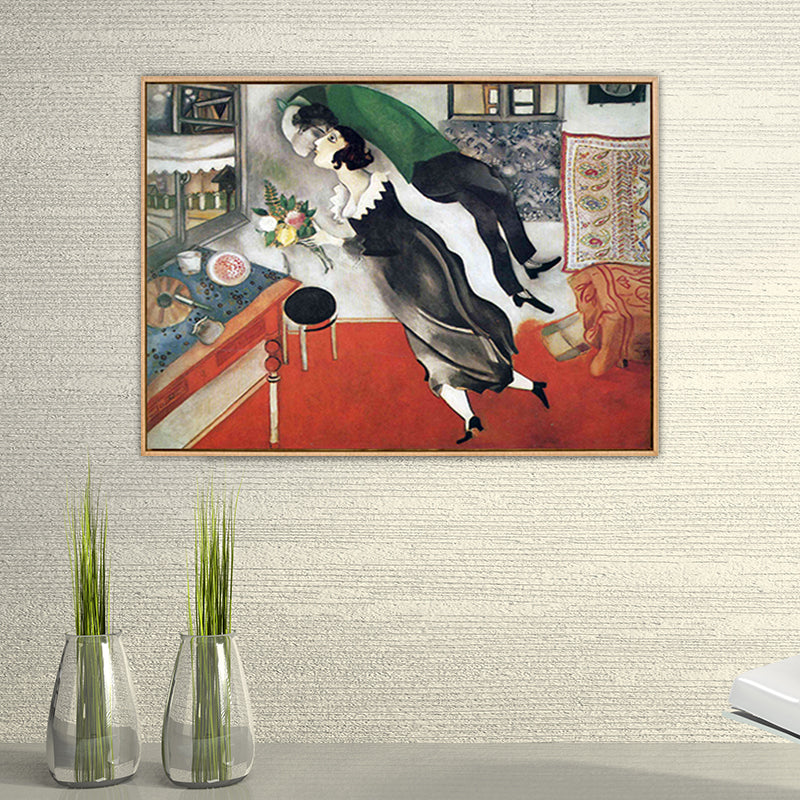 Black and White Fauvism Canvas Marc Chagall the Birthday Painting Wall Art Print for Room