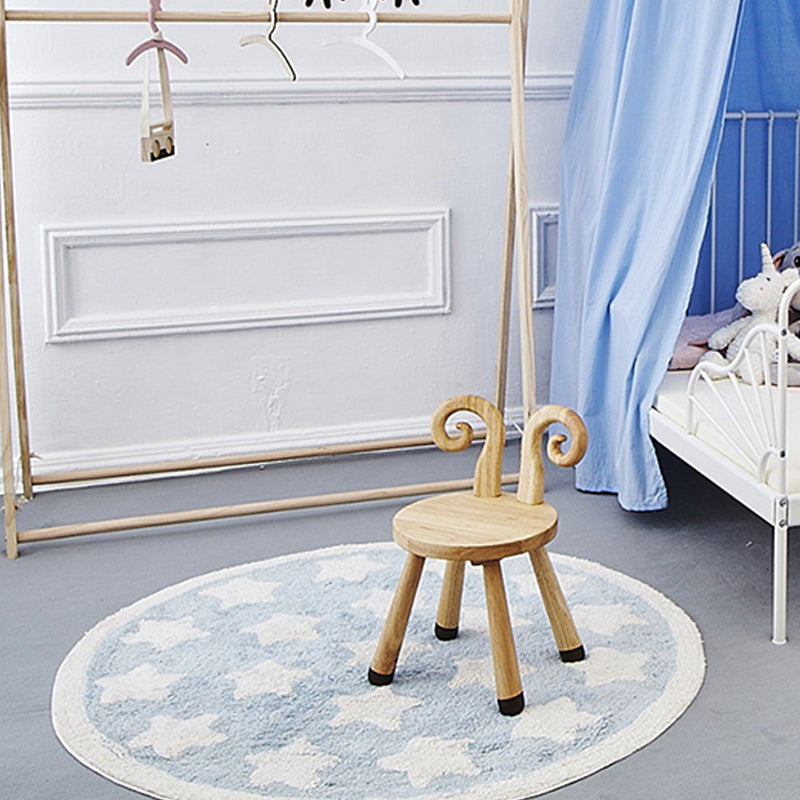 Chapeur de chambre d'enfants pour enfants dans un tapis à imprimé en étoile géométrique bleu pymat