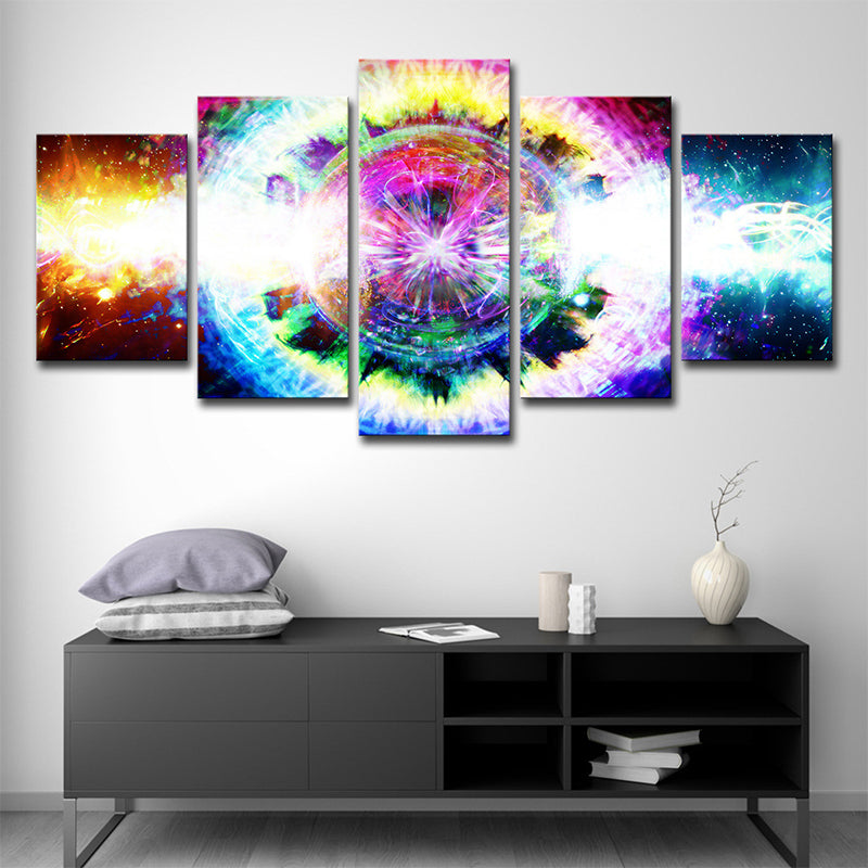 Fictional Gear Canvas Print Yellow Multi-Piece Wall Art Decor for Children Bedroom