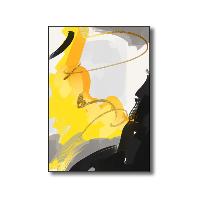 Brush Stroke Canvas for Bathroom Illustration Wall Art Print, Multiple Sizes Options