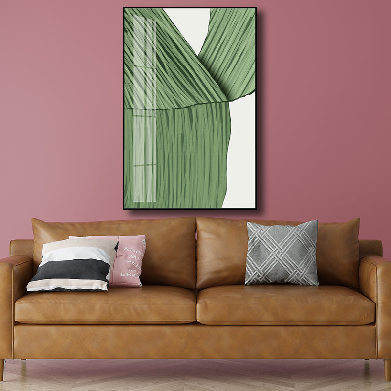 Contemporary Style Brush Stroke Painting Girls Bedroom Wall Art Decor in Pastel Color