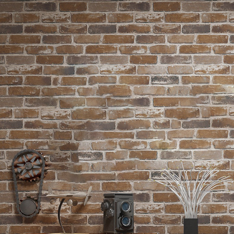 Unpasted Brick Wallpaper Water-Proof Industrial Country Club Wall Covering, 54.2-sq ft