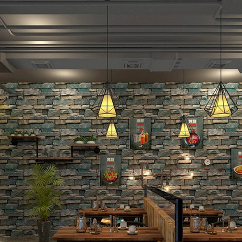 Multicolored Brick Rock Wallpaper Architecture Industrial Waterproofing Wall Covering