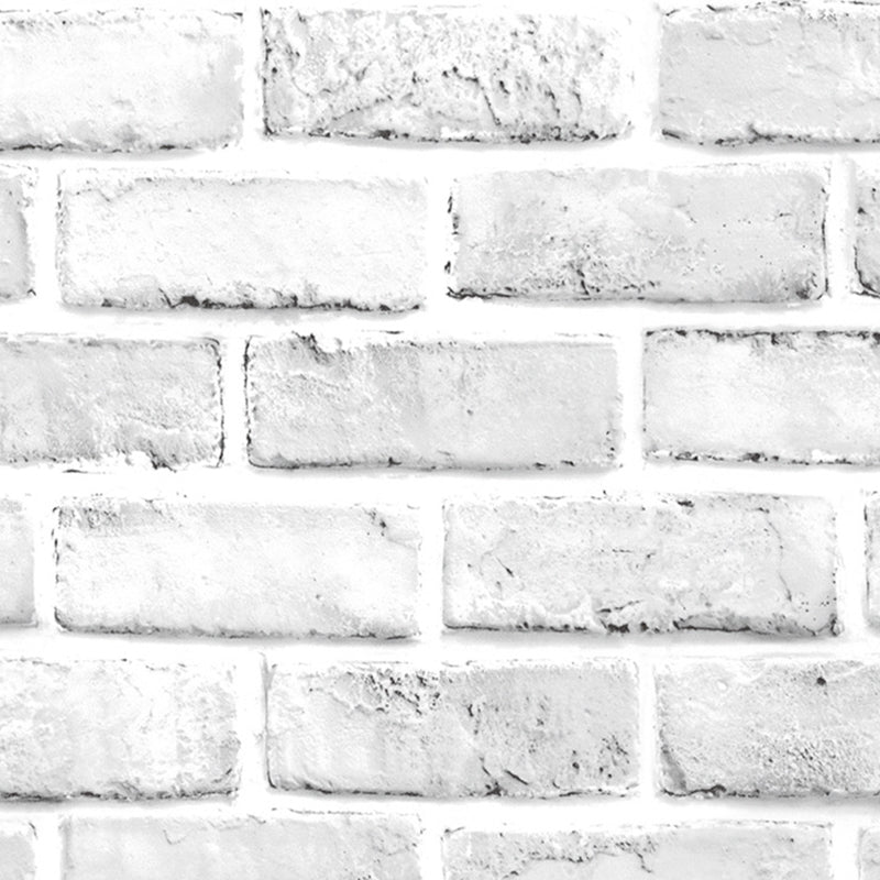 Water-Proof Brick Wallpaper Industrial PVC Wall Decor for Kitchen, 33' L x 17.5" W