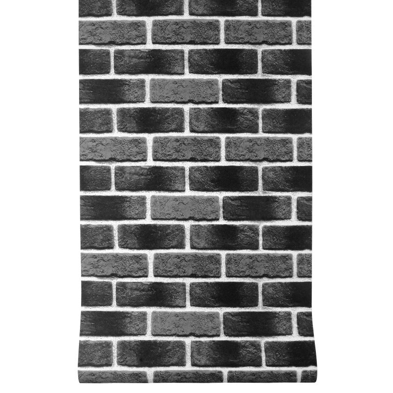 Waterproofing Faux Brick Wallpaper PVC Steampunk Wall Covering for House Interior