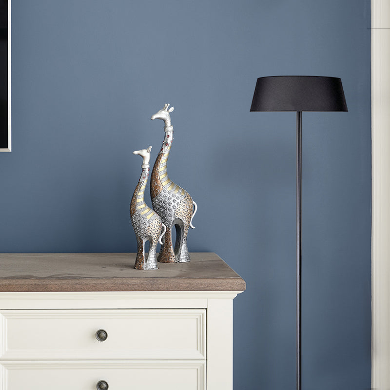 Zwart/wit gladde trommelvloer Lamp Minimalisme Stijl 3 Lichten metalen vloerverlichting voor woonkamer