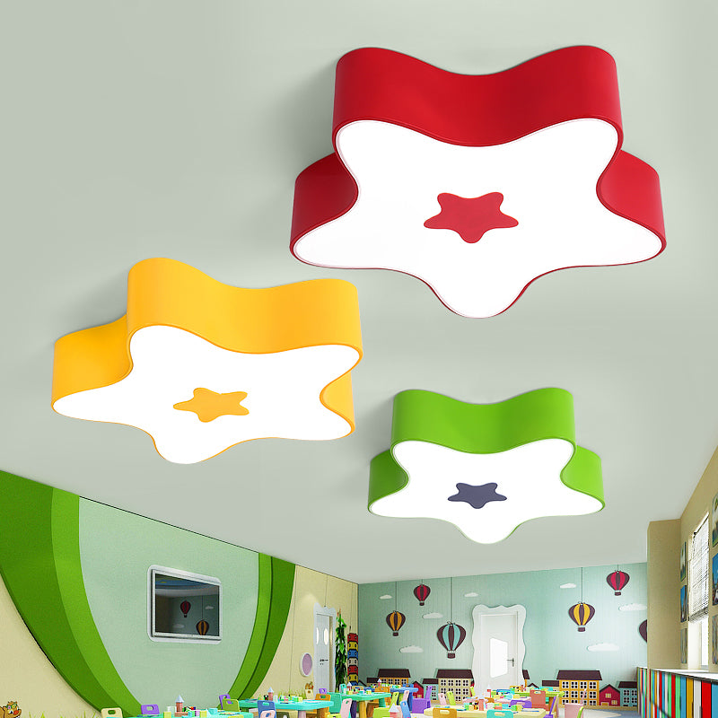 Modern Cartoon Ceiling Mount Light Acrylic Metal Flush Light for Game Room