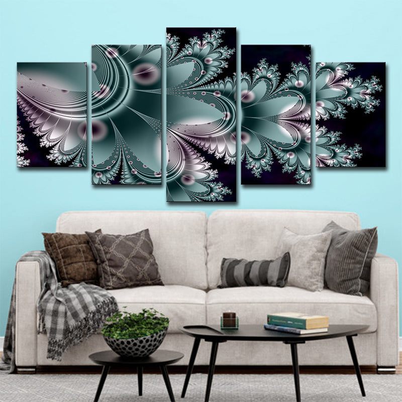 Green Petals Canvas Wall Art Botanix Contemporary Multi-Piece Wall Decor for Home