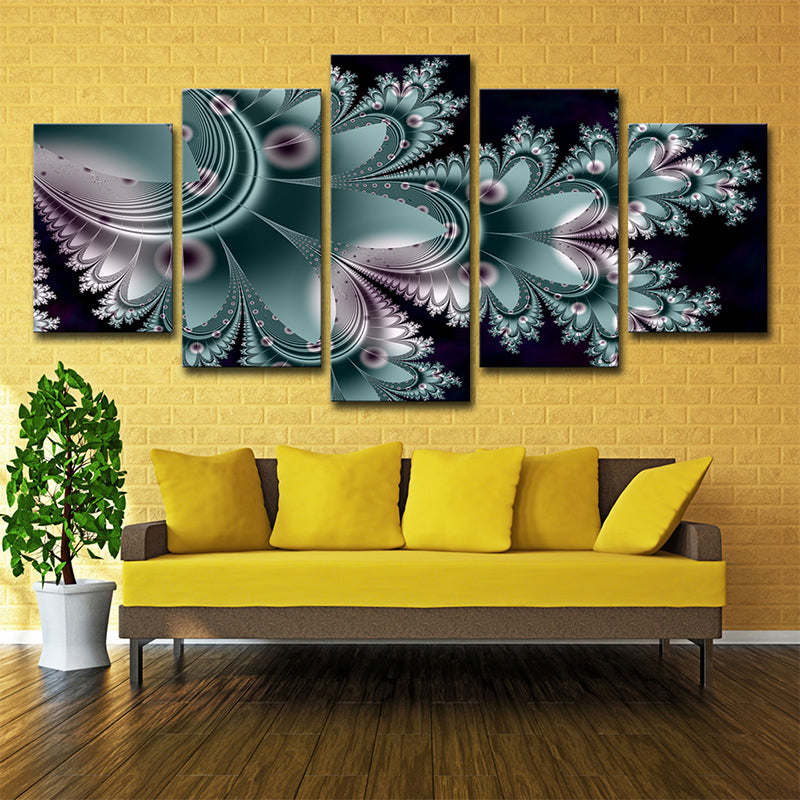 Green Petals Canvas Wall Art Botanix Contemporary Multi-Piece Wall Decor for Home