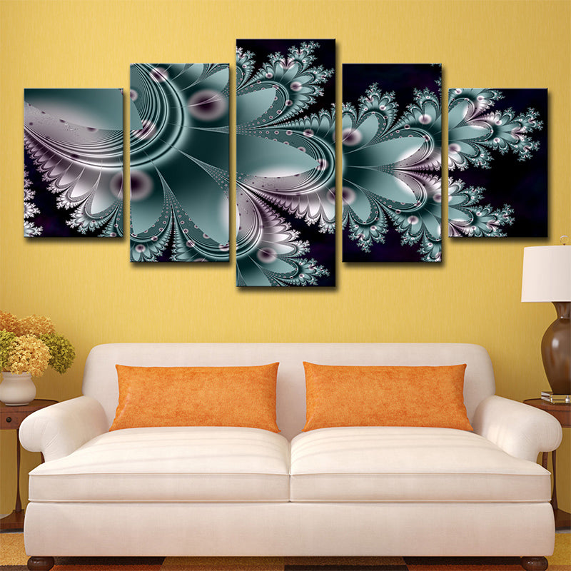 Green Petals Canvas Wall Art Botanix Contemporary Multi-Piece Wall Decor for Home