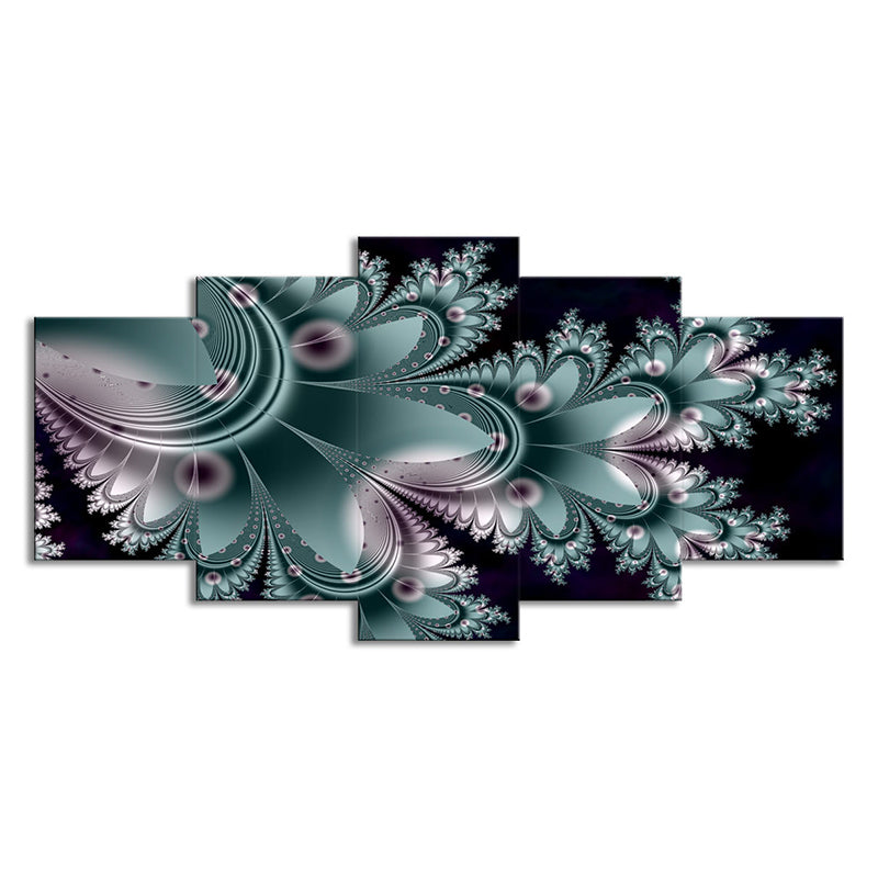 Green Petals Canvas Wall Art Botanix Contemporary Multi-Piece Wall Decor for Home