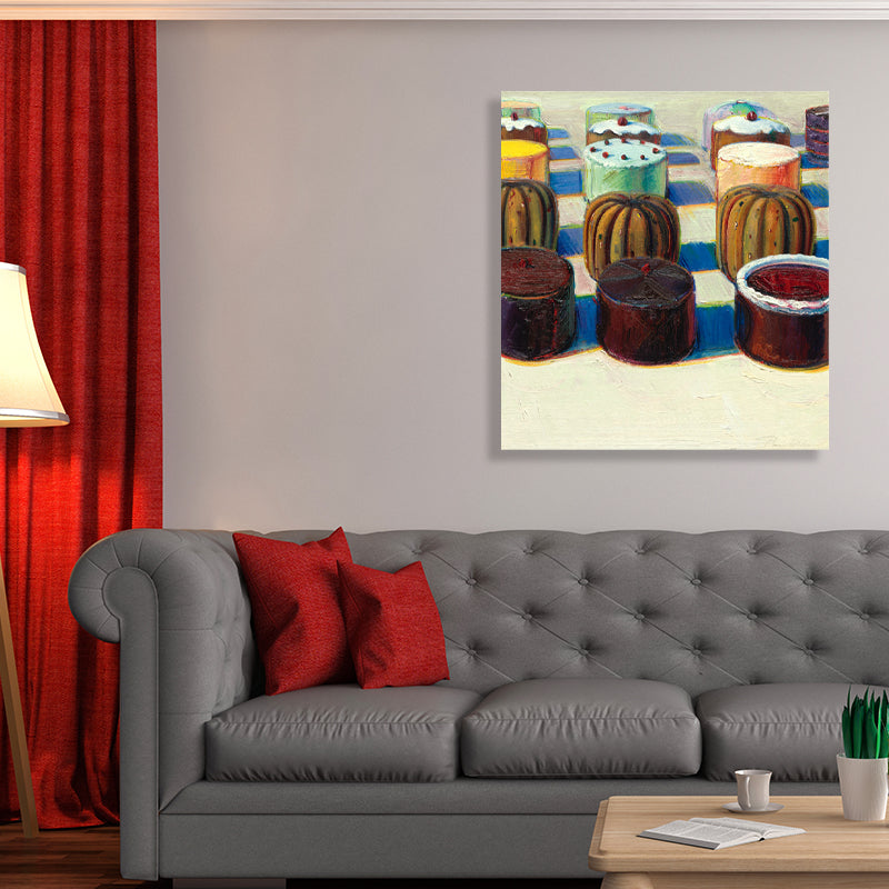 Traditional Style Cupcakes Art Canvas Brown Foods Painting, Multiple Sizes Available