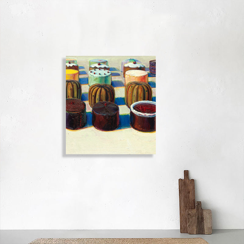 Traditional Style Cupcakes Art Canvas Brown Foods Painting, Multiple Sizes Available